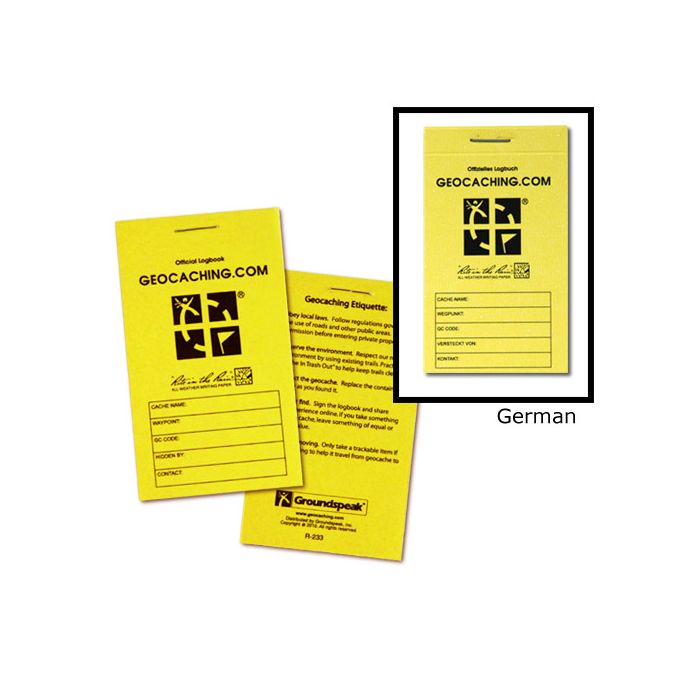 Official Waterproof* Small Cache Logbook - Yellow