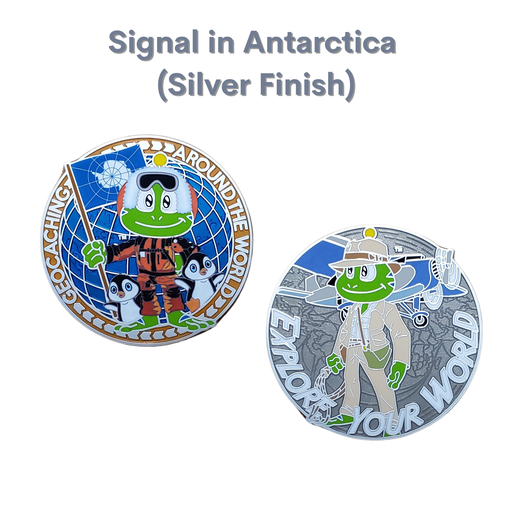 Geocoin "Chasseur De Géocaches" - Pièce Trackable Non Activée, Neuve Dans Son Emballage