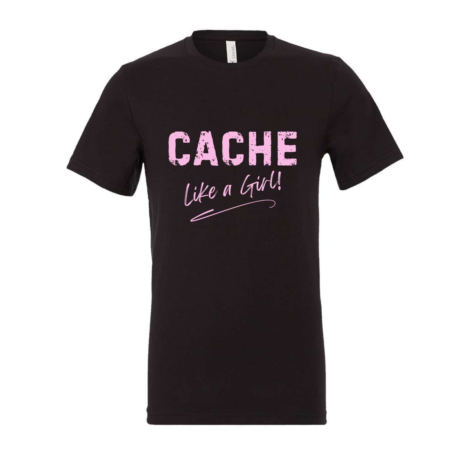 Cache Like a Girl T-Shirt - Black