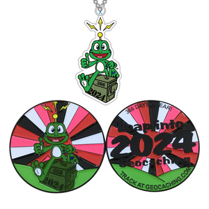 Signal the Frog Leap Day 2024 Geocoin & Tag Bundle